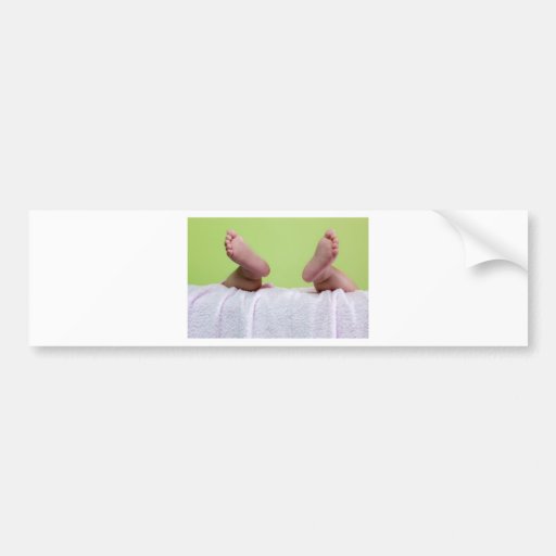 Baby feet bumper sticker