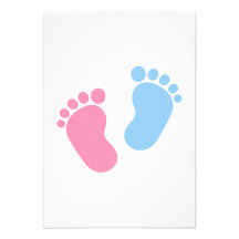 Baby feet custom invitations