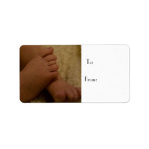 Baby Feet Gift Tag Custom Address Labels