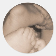 Baby Feet Round Sticker