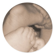 Baby Feet Round Sticker