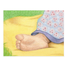 Baby foot post card