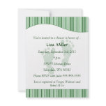 Baby Footprints Baby Shower - Green Personalized Invitations