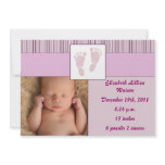 Baby Footprints Birth - Pink invitations