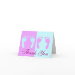 Baby Footprints (Boy/Girl Twins) Greeting Card