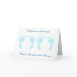Baby Footprints (Boy Twins) Card