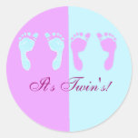 Baby Footprints (Girl/Boy Twins) Sticker