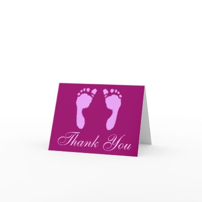 Baby Footprints (Girl) Greeting Cards by GraphiXPhun