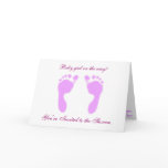 Baby Footprints (Girl) Card