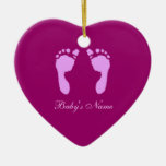 Baby Footprints (Girl) (Doorhanger) Christmas Ornament