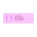 Baby Footprints (Girl) Return Address Label