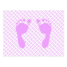 Baby Footprints (Girl) Post Cards