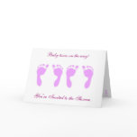 Baby Footprints (Girl Twins) Cards