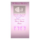 Baby Footprints (Girl Twins) Photo Greeting Card