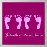 Baby Footprints (Girl Twins)