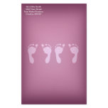 Baby Footprints (Girl Twins) Personalized Stationery