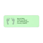 Baby Footprints (Green) Return Address Label