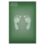 Baby Footprints (Green) Stationery Paper