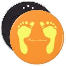 Baby Footprints (Yellow) Buttons