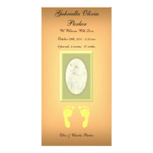 Baby Footprints (Yellow) Picture Card