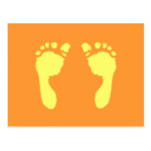 Baby Footprints (Yellow) Postcard