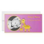 Baby Giraffe Announcement Photo Card Template