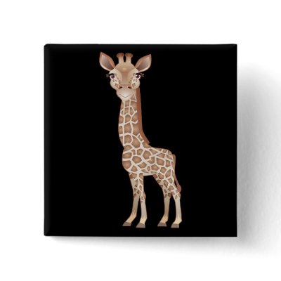 Baby Giraffe Pinback Buttons by Jungleshoppe
