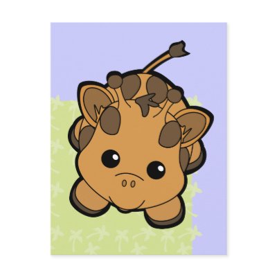 Baby Giraffe Cutie Postcard by candystore