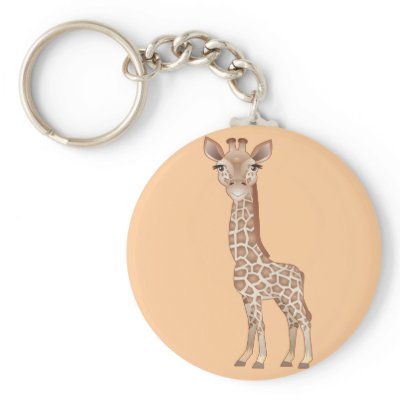 Baby Giraffe Keychain by Jungleshoppe