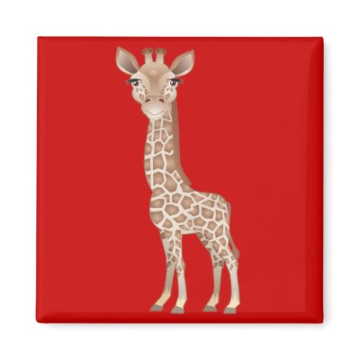 Baby Giraffe Refrigerator Magnets by Jungleshoppe