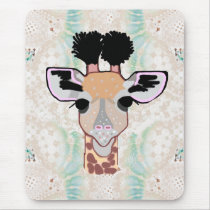 Baby Giraffe Mouse Pads
