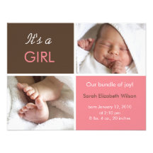 Baby Girl Announcement