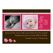Baby Girl Announcement cards