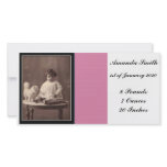 Baby Girl Announcement Photo Card