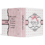 Baby Girl Baby Book Binder - French Bow  Dot vs2l