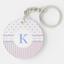 Baby Girl Baby Boy Equal Joy Gender Reveal Party Acrylic Key Chain