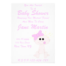 Baby Girl Baby Shower Invitation Template