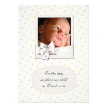 Baby Girl Baptism or Christening Invitations