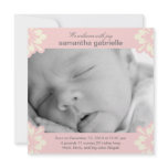 Baby Girl Birth Announcement - Floral Corners