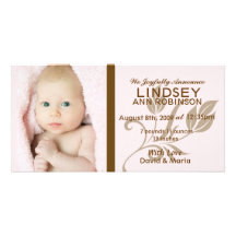 Baby Girl Birth Announcement Photo Greeting Card