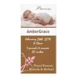 Baby Girl Birth Announcement Personalized Photo Card