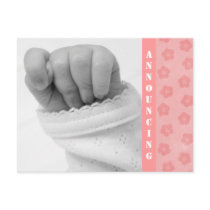 Baby Girl Birth Announcement Postcards