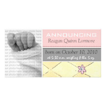 Baby Girl Birth Announcements Photo Cards