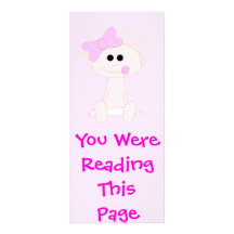 Baby Girl Bookmark Template Customized Rack Card