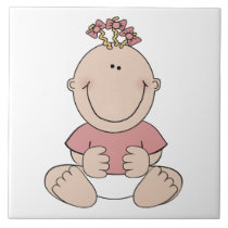 Baby girl cartoon tiles