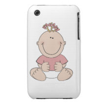 Baby girl cartoon iPhone 3 Case-Mate case