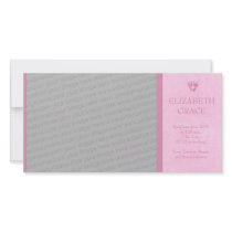 Baby Girl Footprints Photo Birth Announcement Photo Card