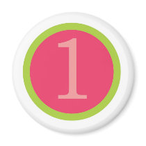 Baby Girl Frist Birthday Magnets