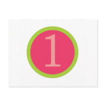 Baby Girl Frist Birthday Post Card