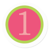Baby Girl Frist Birthday Stickers